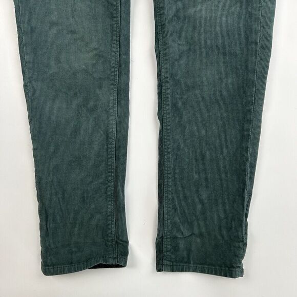 American Eagle Mom Straight Jeans Green Corduroy Size 000 Cotton Blend Stretch - Picture 4 of 11